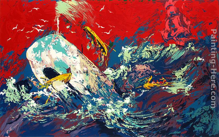 Red Sky Moby Dick Suite painting - Leroy Neiman Red Sky Moby Dick Suite art painting